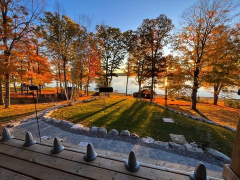 30 foot upper deck view onto waterfront - Autumn 