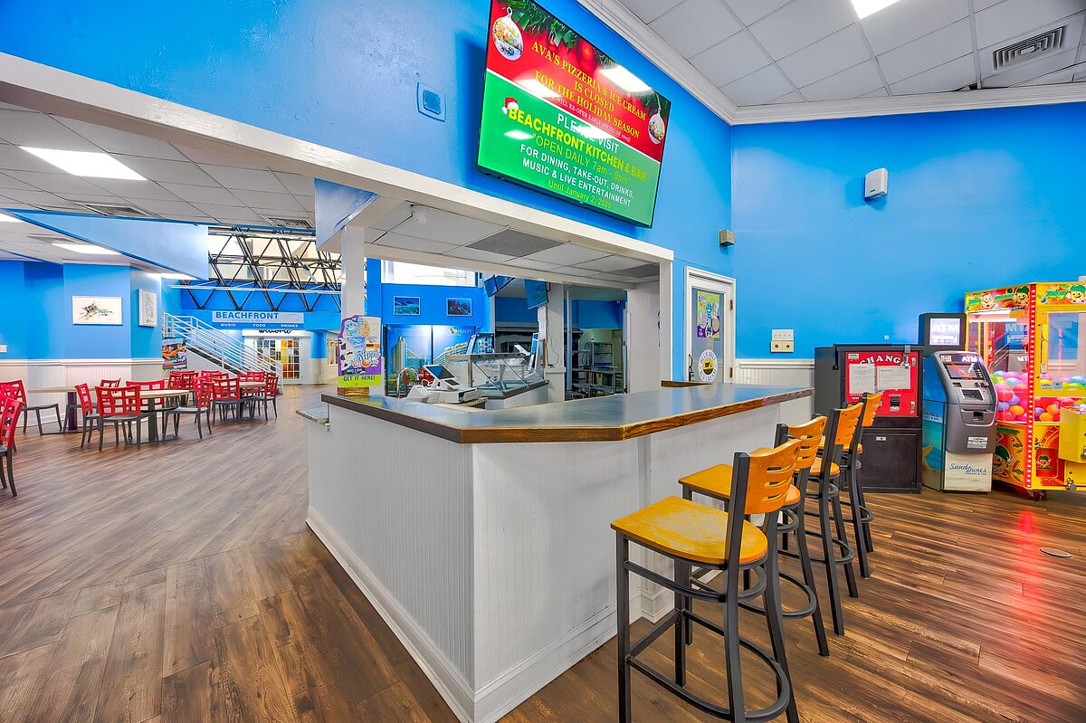 Enjoy pizza and ice cream during your stay
