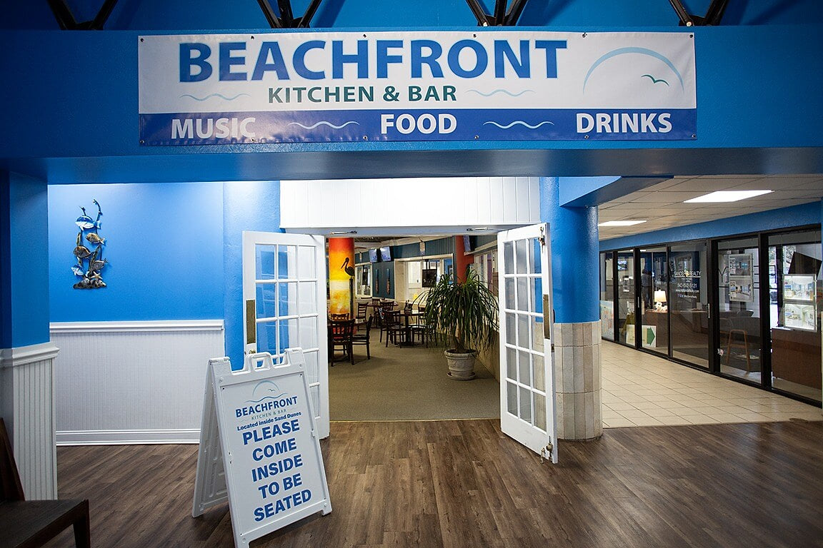 Onsite Beachfront Kitchen & Bar offers great food, cold drinks, and live entertainment, just steps away from the beautiful Atlantic Ocean.
