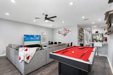 Step beyond the living area and discover an enticing recreational haven that promises endless hours of fun and friendly competition.