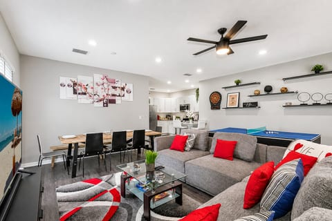 Featuring our living room that exudes modern elegance and comfort, where every element has been thoughtfully curated to create a stylish and inviting space.