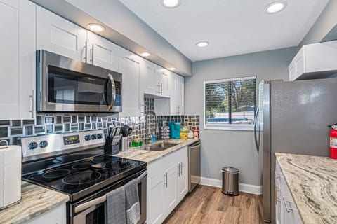 Have a great and fun time preparing delicious meals for the entire group during your stay! Our modern kitchen has every equipment you'd need to make it perfect! Book this property now!