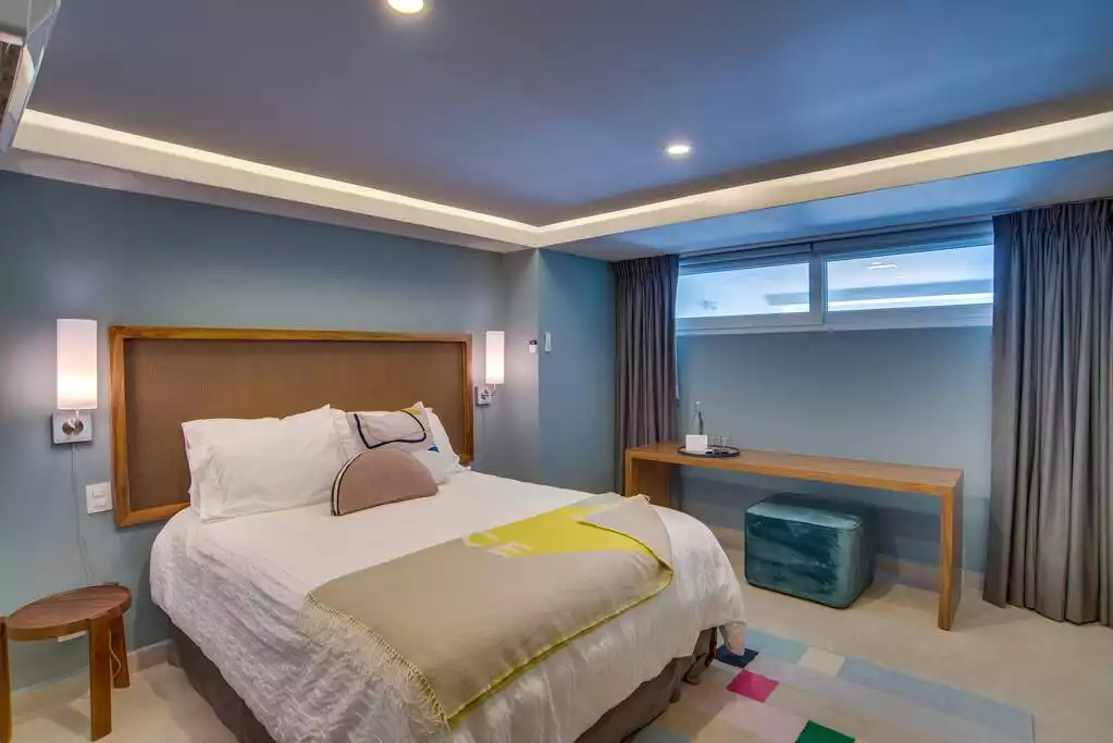 Beautiful accents are found in the guest bedroom.