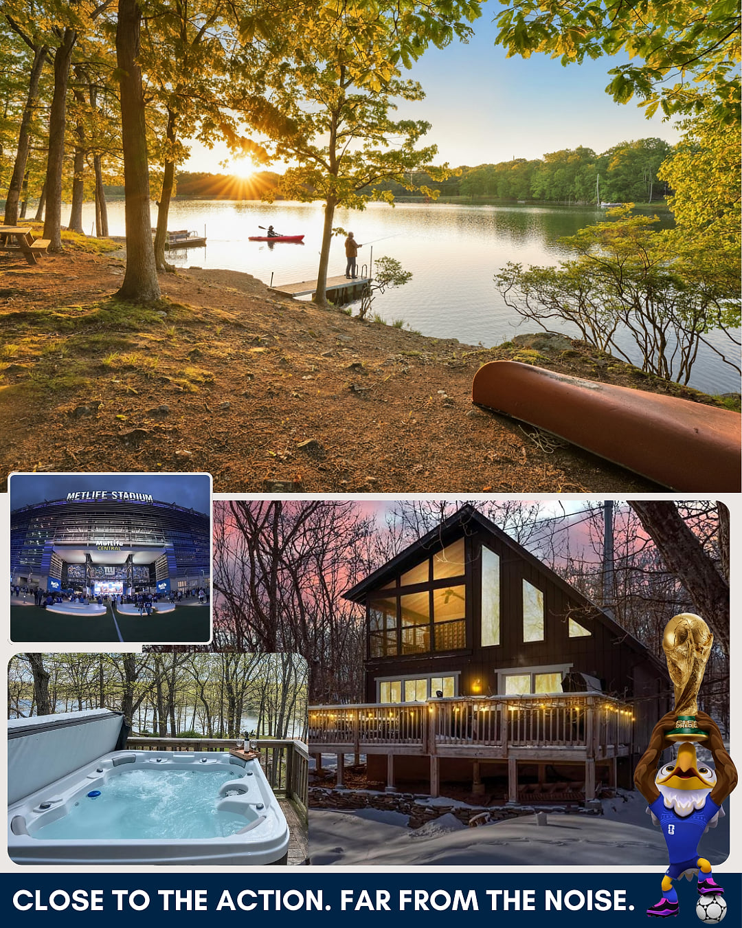 Best FIFA 2026 World Cup home base, 90 mins from NYC, 120 mins from Philly! Lakefront Home.