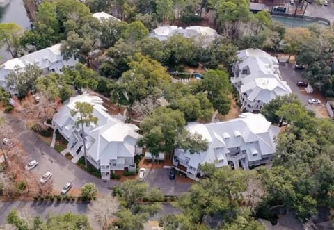 Aerial of villas