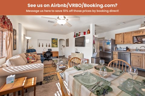 A brand new (Nov 2025) king-sized bed, ultra-quiet AC, and 50" smart TV with Netflix and Prime all combine to give you a perfect night's rest.