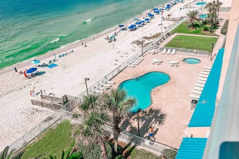 Enjoy breathtaking views from your balcony overlooking the the Gulf and pools. We have a regular sized pool as well as a kiddie pool. 

*Our sister building also has a pool that you may use. One pool will be heated during the coldest months.