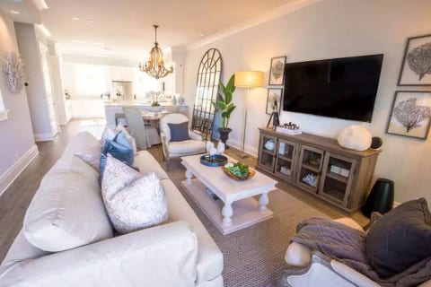 2nd floor (main living space) with gourmet kitchen and waterfront balcony attached!