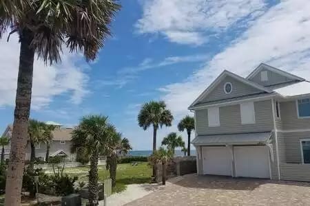 View of the ocean from the deck