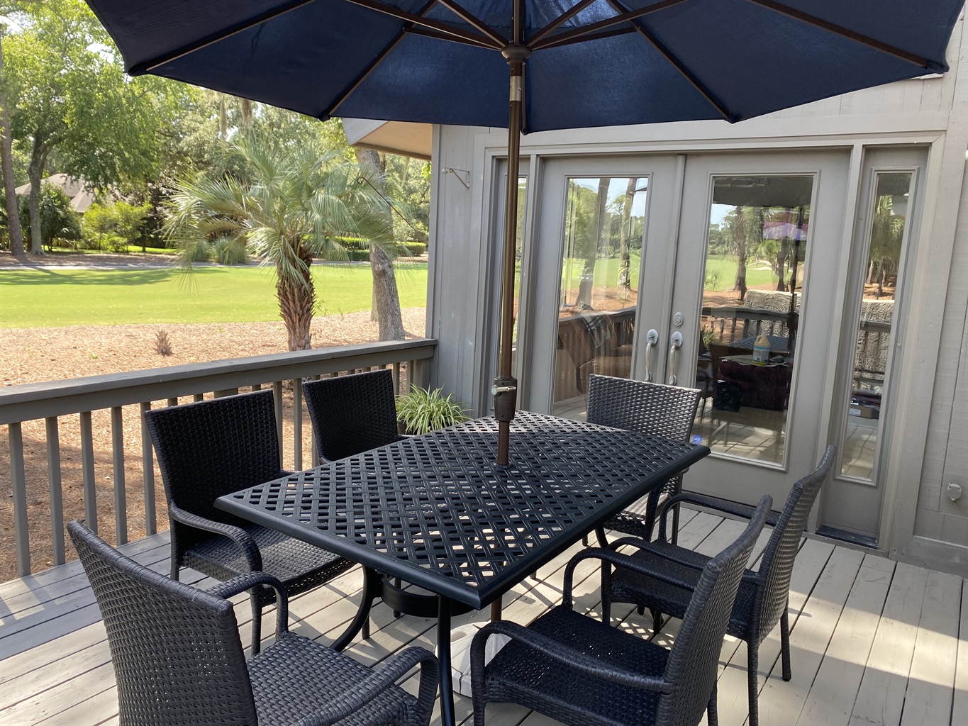 View of 2nd tee boxes and 1st fairway in the distance