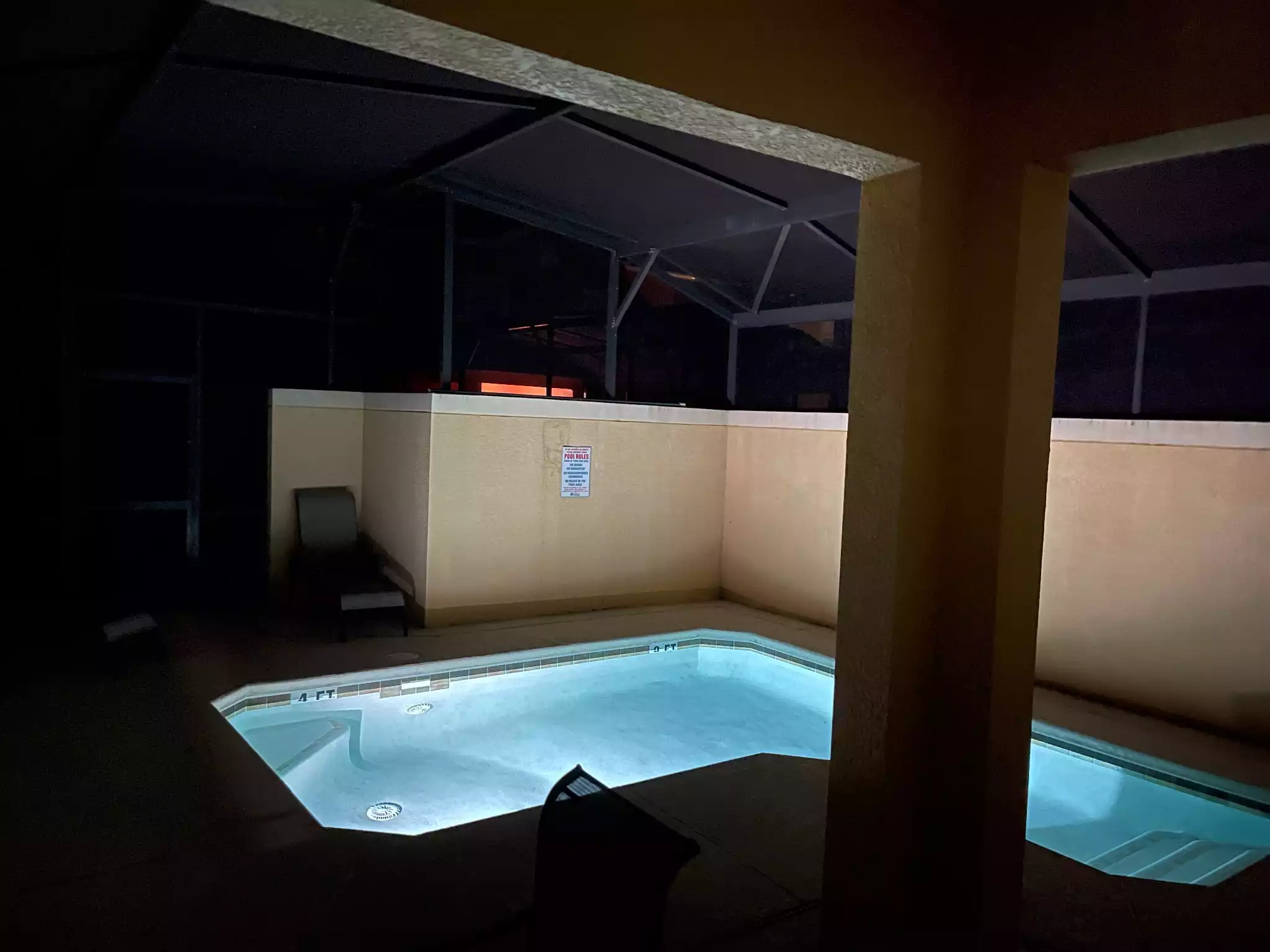 Private Pool at Night