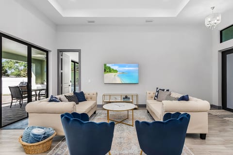 Living room with smart TV.