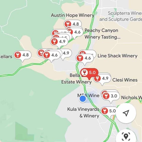 We are located close to many award wining wineries!