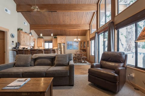 Open plan family room and kitchen