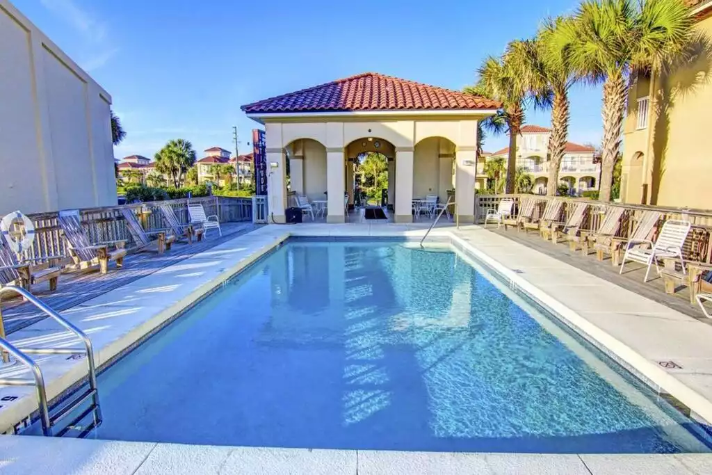 Beachside Pool are with bathrooms - Beautifully Updated 5 BR with Pool on Beach! - Panama City Beach