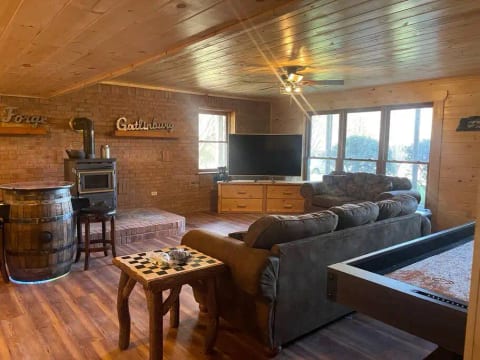 Mountain View Pigeon Forge Pool Game Room Fire Pit