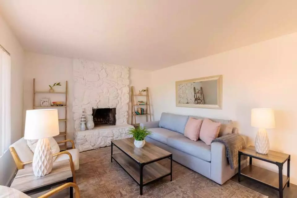 Spacious and bright living room.