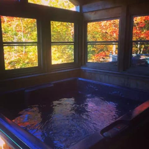 Ahhhhh, the hot tub! Freshly cleaned and filled just for you.