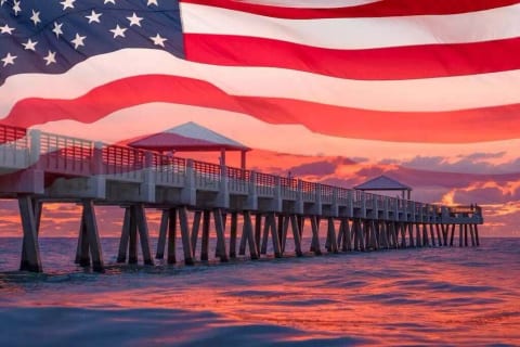 Juno Pier at sunset
