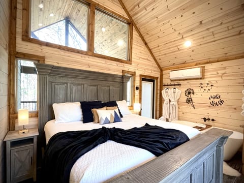 Get a good night sleep in our spacious king-size bed.
