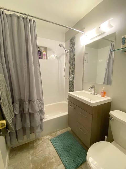 Recently renovated clean and beautiful bathroom.