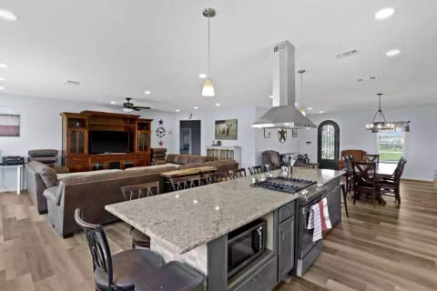 Open Concept kitchen/living room and dining room. Perfect for entertaining without ever feeling too crowded