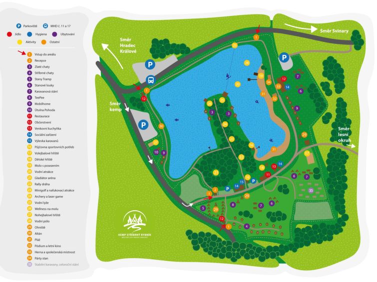 Floorplan - Kemp stříbrný rybník - Hradec Kralove