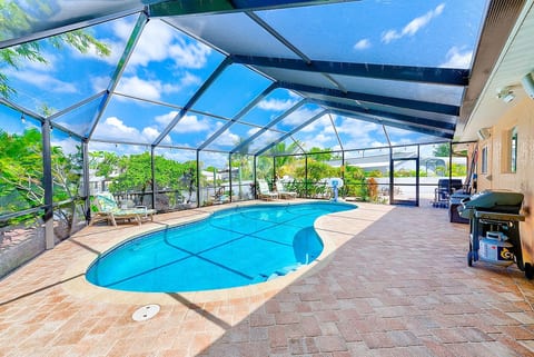 Comfortable poolside loungers waiting for you to relax and soak up the Florida sun