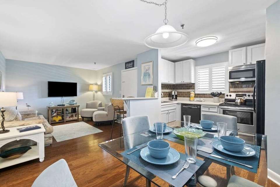 View of Living Area from Dining Area and Kitchen