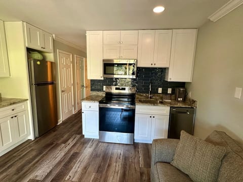New cabinets and appliances