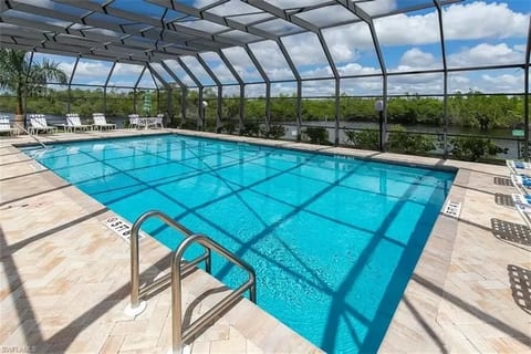 Waterfront covered pool