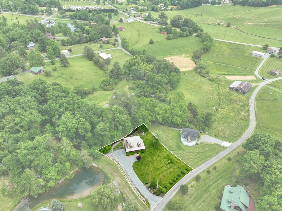 Drone view of our cabin