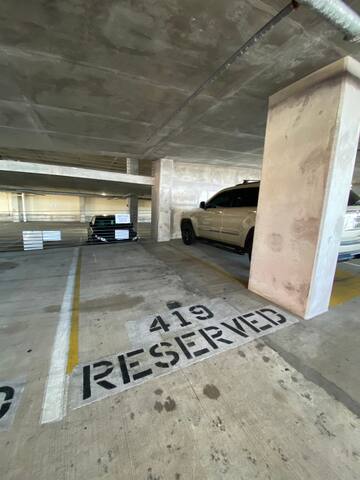 Reserved parking spot on the 4th floor