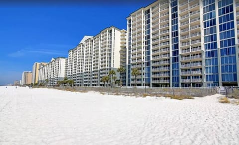 Beach view of all four towers. Tower 1 is on right side of pic. We're in tower 3 - unit 806