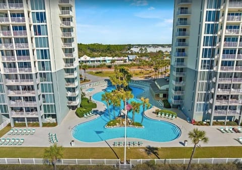 Great view of lagoon pool from the beach