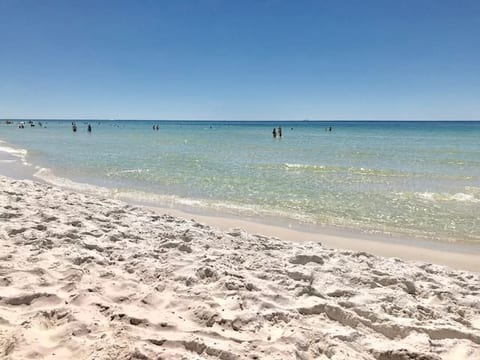Beautiful soft white sand and clear water