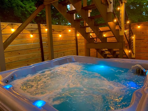 Private outdoor hot tub