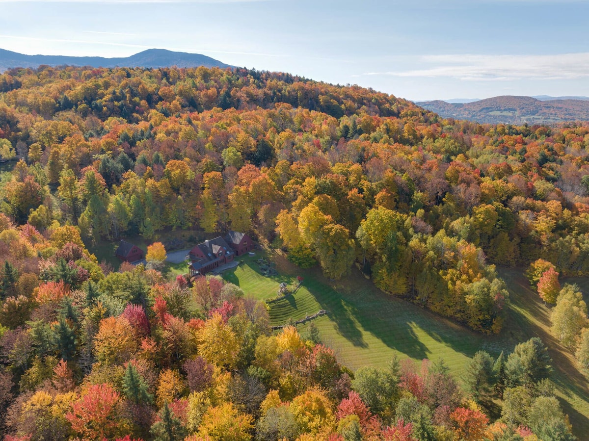 The kids will love sledding down the hill. The kids will love sledding down the hill. - Modern Retreat ~ Stunning Mountain View ~ Hot Tub! - Stowe