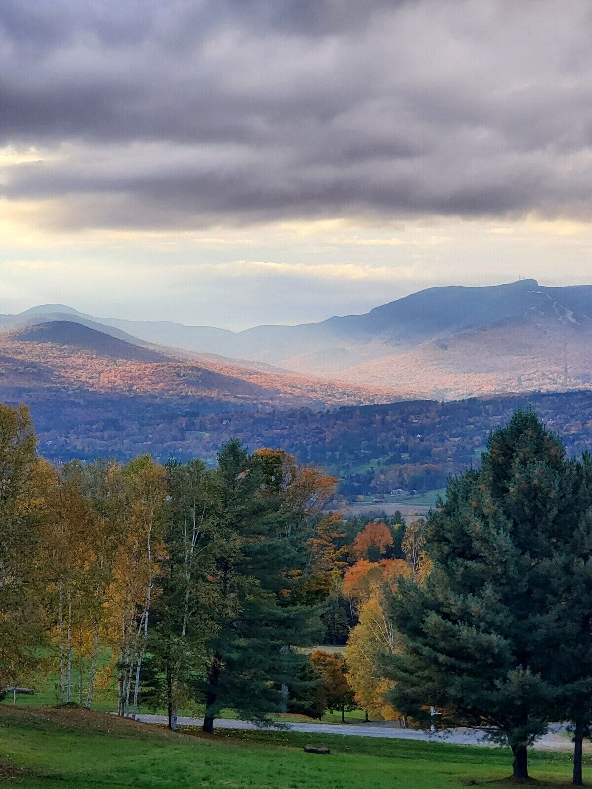 Lovely fall afternoon view of Mt. Mansfield. Lovely fall afternoon view of Mt. Mansfield. - Modern Retreat ~ Stunning Mountain View ~ Hot Tub! - Stowe