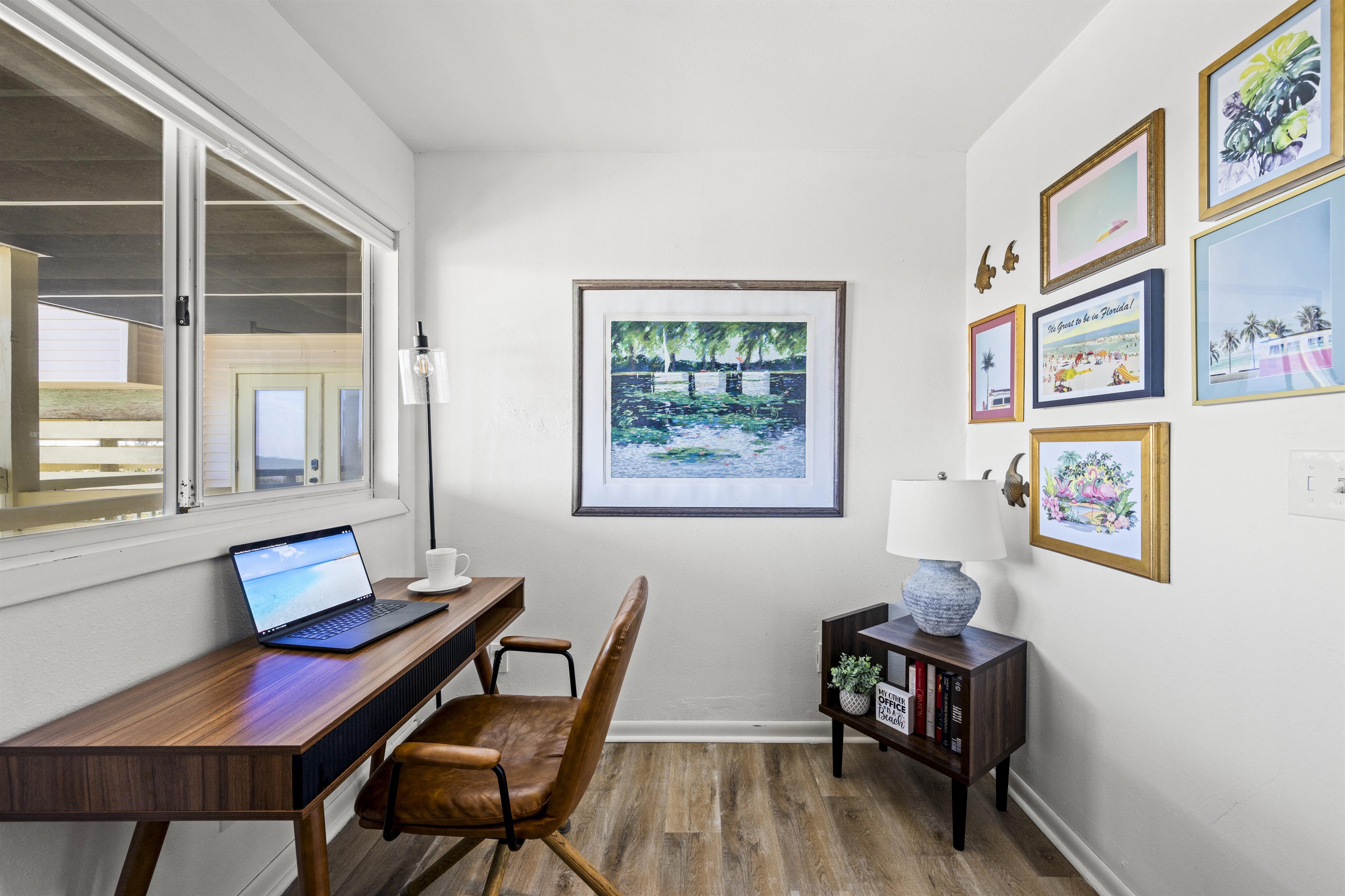 An office with an ocean view. An office with an ocean view. - Family Beachfront Oasis - Eastpoint