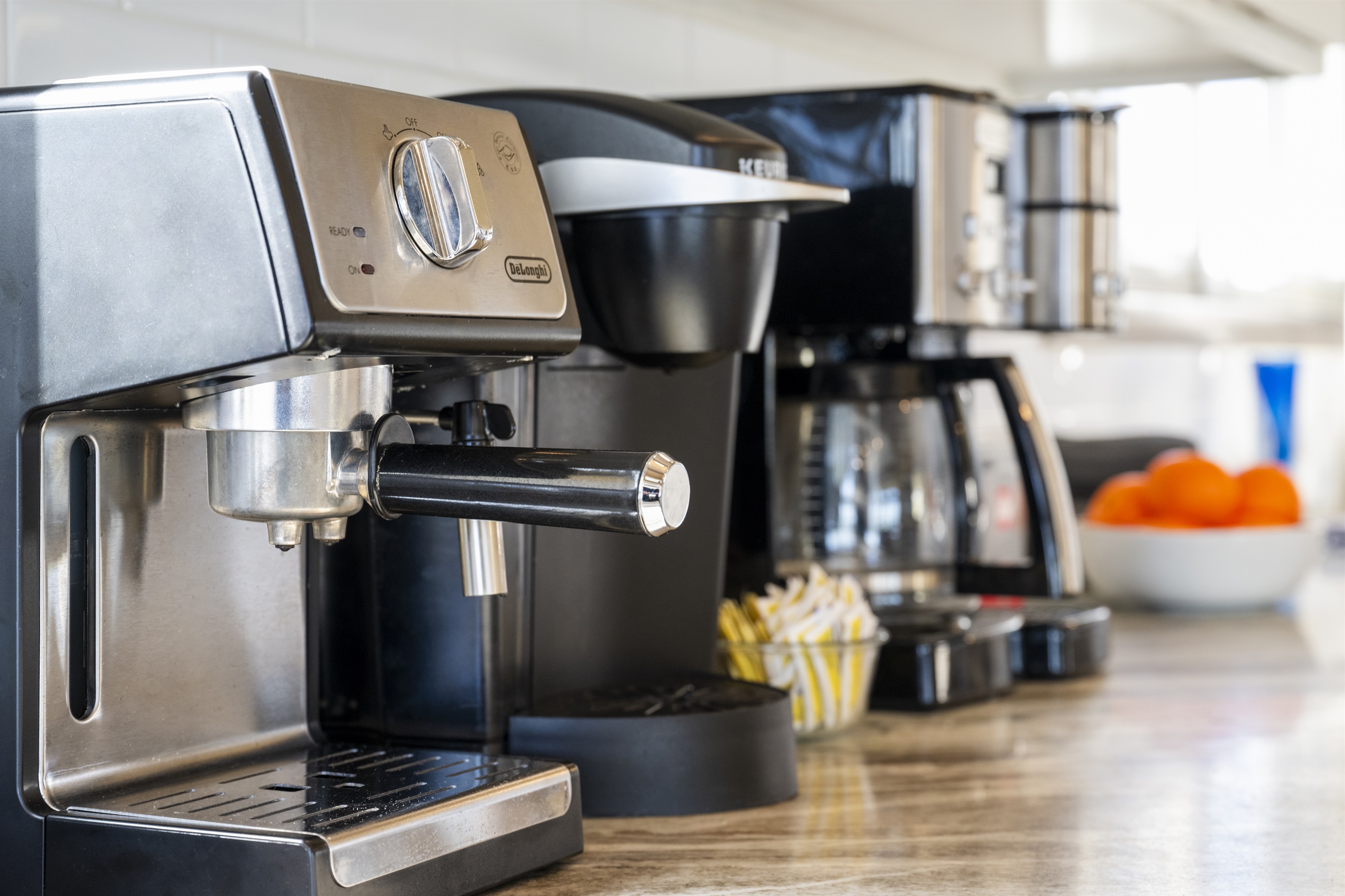 Espresso machine with ESE pods, regular coffee pot, and a Keurig. Espresso machine with ESE pods, regular coffee pot, and a Keurig. - Family Beachfront Oasis - Eastpoint