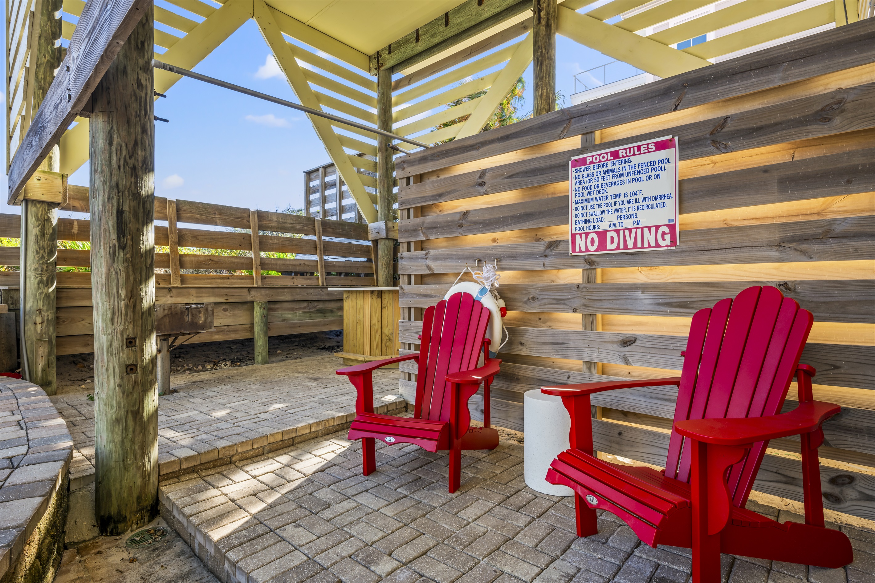 Rest and relax by the pool. Rest and relax by the pool. - Family Beachfront Oasis - Eastpoint