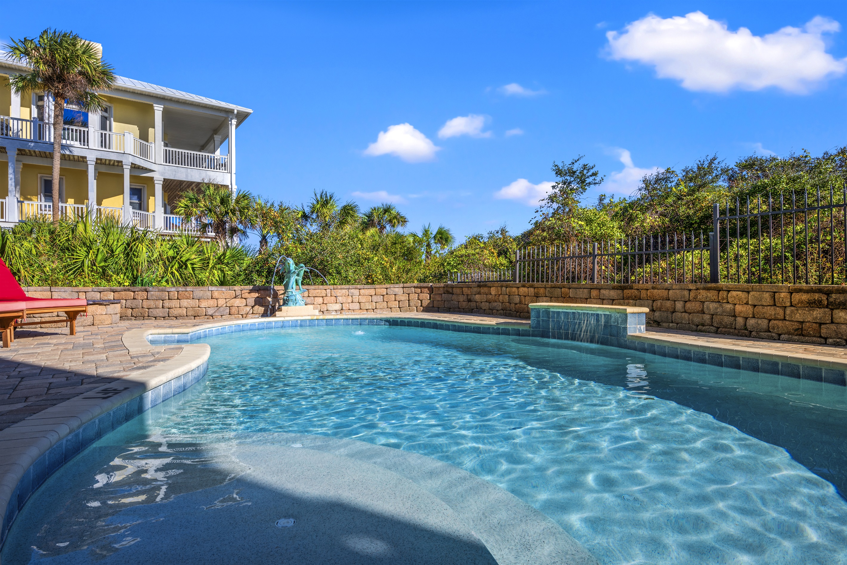Multiple comfortable chairs allow you to enjoy watching the kids in the pool. Multiple comfortable chairs allow you to enjoy watching the kids in the pool. - Family Beachfront Oasis - Eastpoint