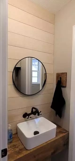 Shiplap in the half bath