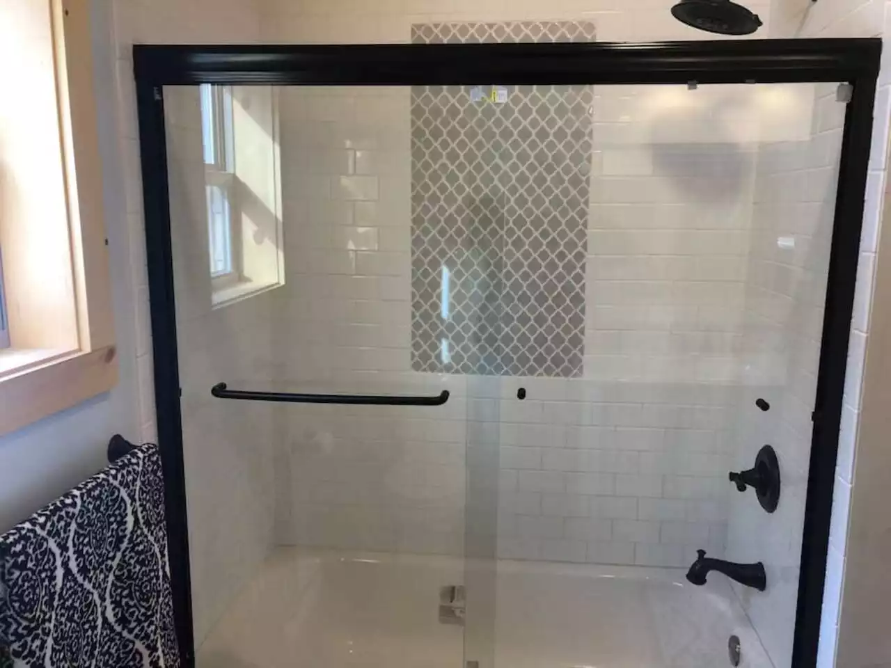 Upstairs Shower Upstairs Shower - Lake Eugene New 5 BR 2.5BA LogHome Lakefront - South Kortright