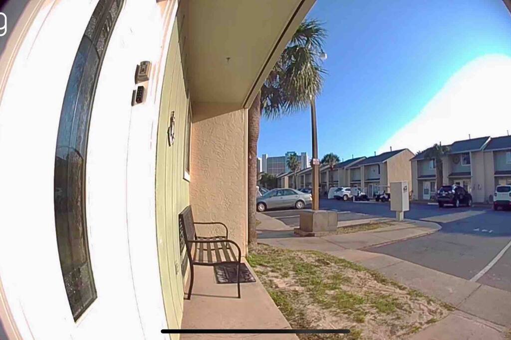 View of recording video doorbell 