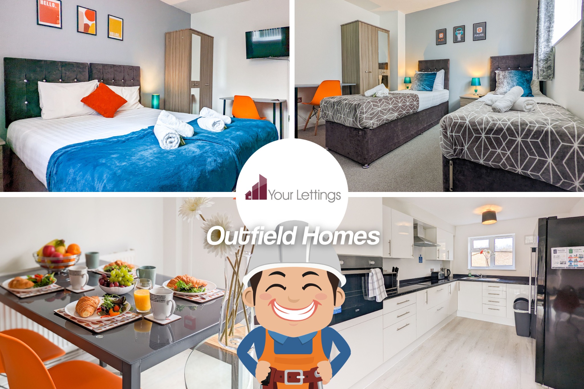 ★ 5 Bedrooms ★ 5-10 beds ★ Near City Hospital ★