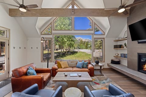 Main Living Room with majestic views of Peak 8 at Breckenridge that will make you fall in love with the mountains.