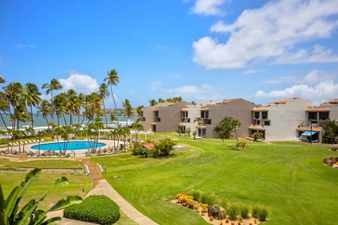 Views of pool area and ocean from first floor terrace