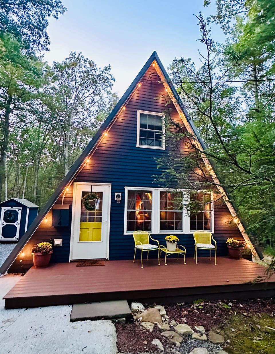 Cozy Retreat A-Frame Cabin In the Woods Sleeps 6 - Biglerville